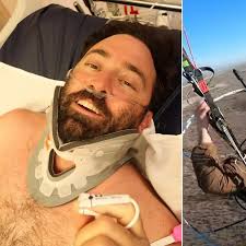 YouTuber posts video of terrifying moment he breaks neck during paragliding  crash