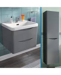 This unit also provides valuable space to store toiletries. Merton Wall Hung Vanity Unit And Side Cabinet Set Willesden Bathrooms