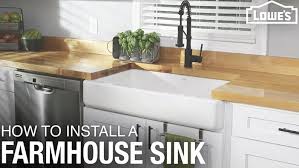 how to install a farmhouse sink