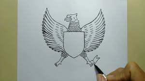 Langkah langkah membuat gambar burung garuda. Cara Menggambar Burung Garuda Youtube