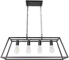 If it's possible to control the pitch of those lamps, then success is guaranteed. Buy Black Modern Kitchen Island Lighting Farmhouse Chandelier Industrial Ceiling Light Fixtures For Kitchen Dining Room Living Room Bar Foyer 4 Light Online In Turkey B08qtqq625