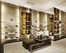 Louis Vuitton Shoes Wall Display Cabinet Wall Mounted With Brass Frame Shoe Store Design Boutique Interior Store Interiors