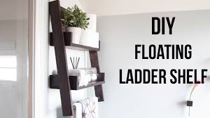 Diy Floating Ladder Shelf How To Build With Plans And Full Tutorial Youtube This is a great way to recycle old wood and make affordable and quick diy rack to keep your books.