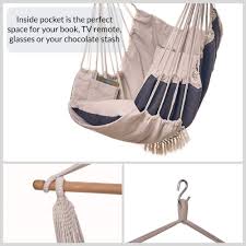 Not available for pickup and same day delivery. Decoru Hanging Hammock Chair Large Swing Chair Hammock Town
