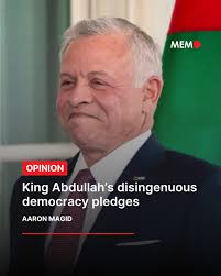 Since King Abdullah took control in 1999, the Jordanian ruler has  repeatedly advocated for liberalizing Jordan's political system. Abdullah  told ABC's Peter Jennings in his first months as monarch: “The sky is