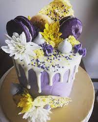Your cake flowers purple stock images are ready. Batter Dough New Obsession Purple Yellow Happybirthday Birthday Cake Cakes Dripcake Macaron Chocolate Yum Dessert Instadessert Dessertporn Instafood Desserts Sweettooth Batteranddough Karachi Pakistan Facebook