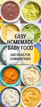 Homemade Baby Food Combinations Baby Food Recipes Easy Homemade Baby Food Healthy Baby Food