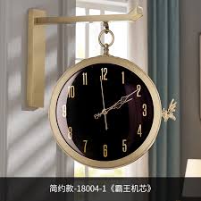 Analog construction boasting a traditional analog construction, this wall clock is a wonderful way to note the passage of time. Modern Double Sided Wall Clock Large Metal Clock Mechanism Home Living Room Silent Nordic Clocks Wall Home Decor Saat Gift Fz333 Wall Clocks Aliexpress