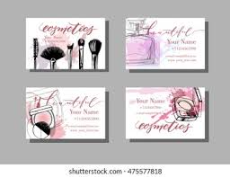 No design or images of your own? Makeup Artist Business Card Vector Template Stock Vector Royalty Free 475577818