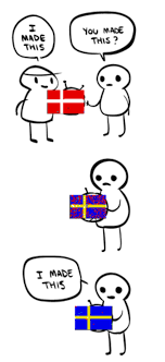 Danmarks ishockeyløver møder om lidt sverige, og det er naturligvis på tv2 sport, at du lige om lidt kan se, om de danske løver kan drille. Denmark Vs Sweden R Place Know Your Meme