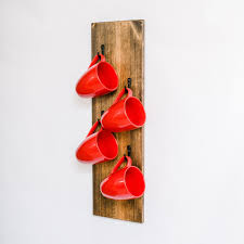 Rustic Coffee Mug Holder Wall Mounted Coffee Mug Display Etsy Coffee Mug Display Mug Display Coffee Mug Wall Rack