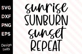 No physical item will be shipped! Sunrise Sunburn Sunset Repeat Svg 1217466 Cut Files Design Bundles