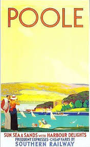 Vintage Southern Railways Poole Railway Poster A3 A2 A1 Print Railway Posters Retro Travel Poster Vintage Travel Posters