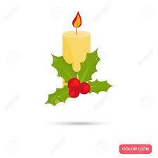 Christmas Candle Color Icon Flat Design For Web And Mobile Royalty Free Cliparts Vectors And Stock Illustration Image 67058947
