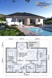 Fertighaus Bungalow Modern Aus Holz Grundriss Eingeschossig Mit Walmdach Architektur Haus Bauen Ideen Einf Fertighaus Bungalow Architektur Haus Haus Bungalow