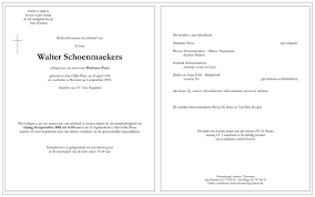 1,508 likes · 7 talking about this. Overlijden Walter Schoenmaekers