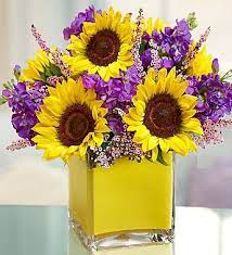 Modern Enchantment 1800flowers Com 100229 Flower Arrangements Sunflower Arrangements Beautiful Flowers