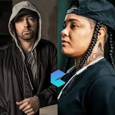 Has eminem ever done a song with a female rapping in it?