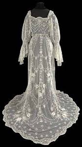 Tambour Wedding Dress Circa 1905 Courtesy Of The Lace Guild Museum Uk Vintage Gowns Art Nouveau Dress Vintage Dresses