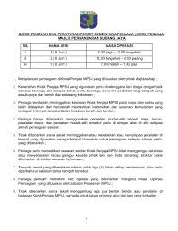 A penawaran barang dan perkhidmatan. Garis Panduan Dan Peraturan Permit Sementara Penjaja Mpsj