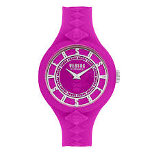 Versus Versace Fire Island Studs Pink Silicone Strap Watch - 1S1F8C