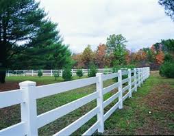 You could build a rail fence or a picket fence for the perfect country look. Phoenix Fence Vinyl Residential Ranch Rail