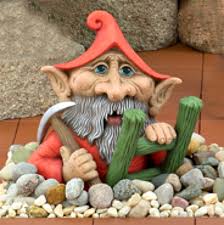 Garden center in manchester, connecticut. Miner Scary Gnome W Pick Ladder Rock Garden Ceramic Statue