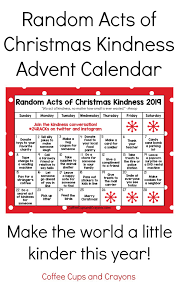 Random Acts Of Christmas Kindness Advent Calendar Advent Calendars For Kids Printable Advent Calendar Kids Calendar