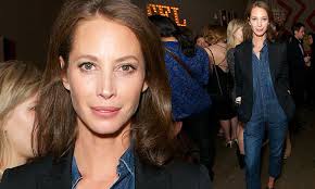 Christy Turlington Burns in a denim jumpsuit at Every Mile, Every Mother  launch