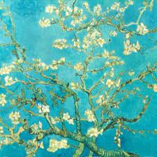 Van gogh flowers bring happiness into your life. Almond Blossom By Van Gogh 24x24 Art Print Poster Abstract Floral Blue Background White Flowers On Tree Stems Walmart Com Walmart Com