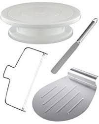 Cakenow Tortenplatte Drehbar Set Mit 45 Teiligem Zubehor Drehbarer Tortenstander Mit Edelstahl Backzubehor Drehbare Torten Tortenplatte Kuchenplatte