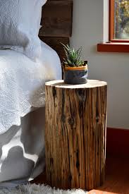 Medium Size Reclaimed Cedar Log End Tables Tree Stump Side Etsy In 2020 Tree Stump Side Table Log End Tables End Tables