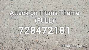It was uploaded on the official site of roblox also provides the ids for the various music tracks. Attack On Titans Theme Full Roblox Id Music Code Youtube