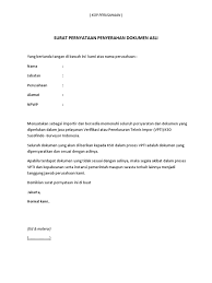 Maybe you would like to learn more about one of these? Surat Pernyataan Penyerahan Dokumen Asli