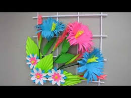 Diy Simple Home Decor Wall Decoration Hanging Flower Paper Craft Ideas Youtube Diy Wall Decor Paper Crafts Paper Crafts For Kids