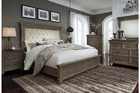 Buy demarlos 5 pc bedroom set: Johnelle Queen Upholstered Panel Bed Ashley Furniture Homestore