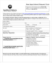 free 12 sample appointment request forms in ms word pdf