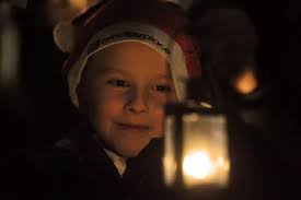 Georgina Moseley at the Christmas lights switch