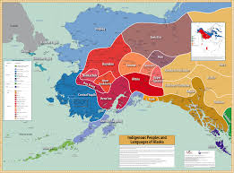 The map shows only the general locations of larger groups of people which may include smaller groups. Map Alaska Native Language Archive