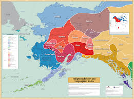 The map shows only the general locations of larger groups of people which may include smaller groups. Map Alaska Native Language Archive