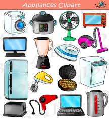 Appliances Clipart Household Electronics Set Clip Art Household Electronics School Clipart