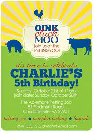 Petting Zoo Farm Birthday Invitation Printed Farm Birthday Farm Animal Birthday Farm Birthday Invitation