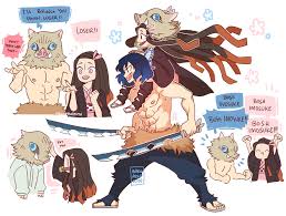 Inosuke and Nezuko : rKimetsuNoYaiba