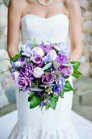 Garden flower lavender pink peach rose white anemone wax green eucalyptus thyme leaves elegant greenery, berry, forest bouquet print.wedding. Beautiful Bridal Bouquet Comprised Of Purple Dahlias Purple Chrysanthemums Purple Roses Lig Purple Wedding Bouquets Spring Wedding Bouquets Purple Bouquets