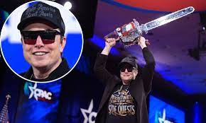 Budget-slashing Elon Musk brings a chainsaw to CPAC