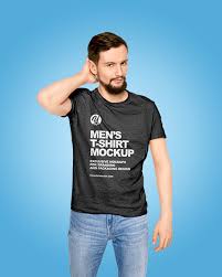 Download Man In A T Shirt Mockup In Apparel Mockups On Yellow Images Object Mockups