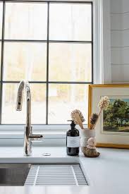 chrome faucet with stainless steel sink