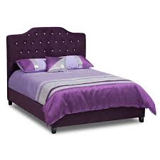 Layla Purple Bedroom Queen Bed Furniture Com Value City Furniture Purple Bed Frame Purple Bedding