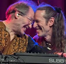 Andy and Steven of Solstice at the start of The Clann Tour getting up close  and personal! Caption this keep it clean please! Ours is “Your eyes…are  like limpid pools…..” l know