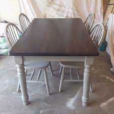 Painted With Rustoleum Spray Paint Stone Gray Minwax Stain Dark Walnut Diy Furniture Redo Diy Home Interior Diy Furniture
